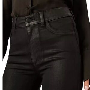 DL1961 | NWOT Coated Black Bridget Boot Crop Jeans High Rise Sculpt Size 24